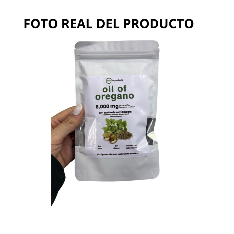 Aceite De Oregano 6000 Mg 60 Capsulas