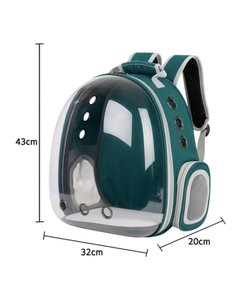 Mochila Transparente Mascotas Verde