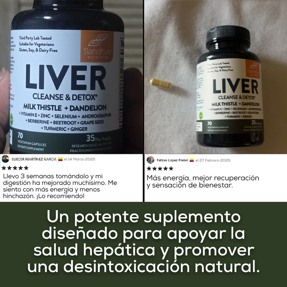 Detox salud del hígado 70 Caps Liver Cleanse Detox