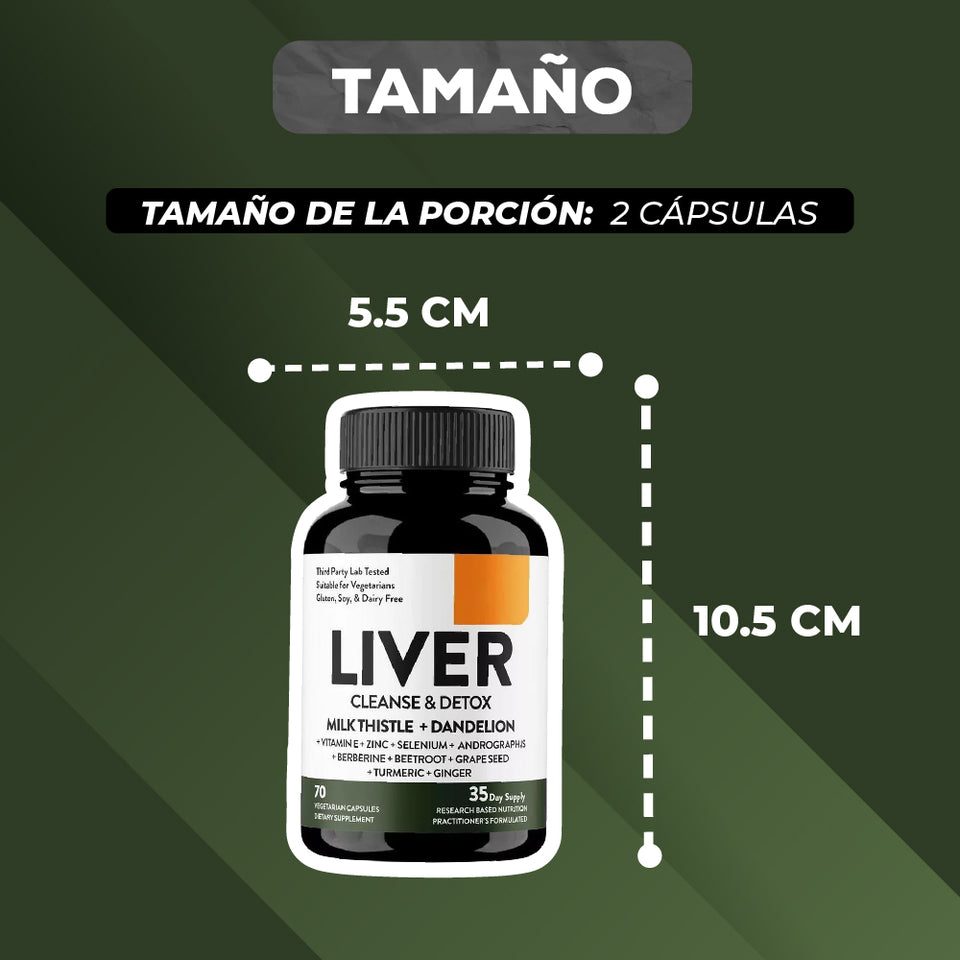 Detox salud del hígado 70 Caps Liver Cleanse Detox